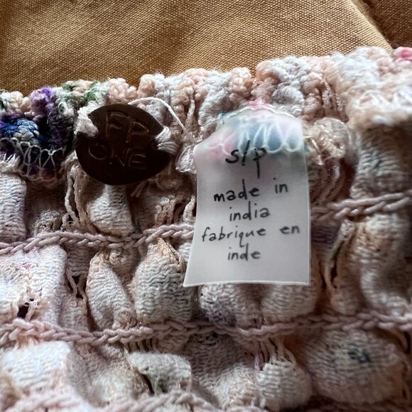 Free People One Adella Printed Mini Slip Petal Pink Combo Size Small NWOT - Picture 4 of 11